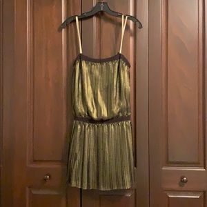 BCBGMAXAZRIA bronze mini dress size small